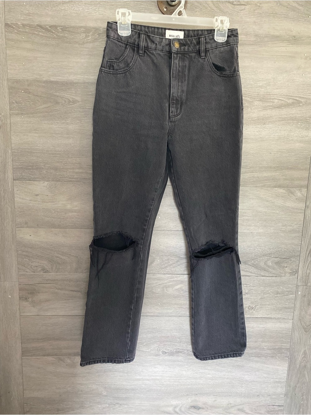 Rollas Original Straight Jean Stone Black